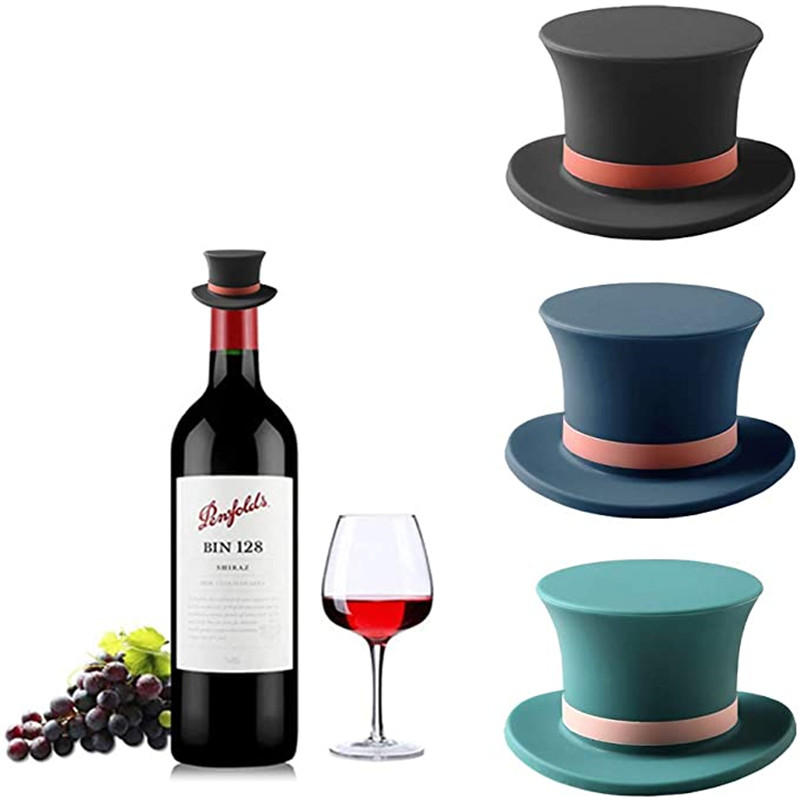 Wine Beer Hat - الإبداعية قبعة شكل سيليكون سدادات زجاجات