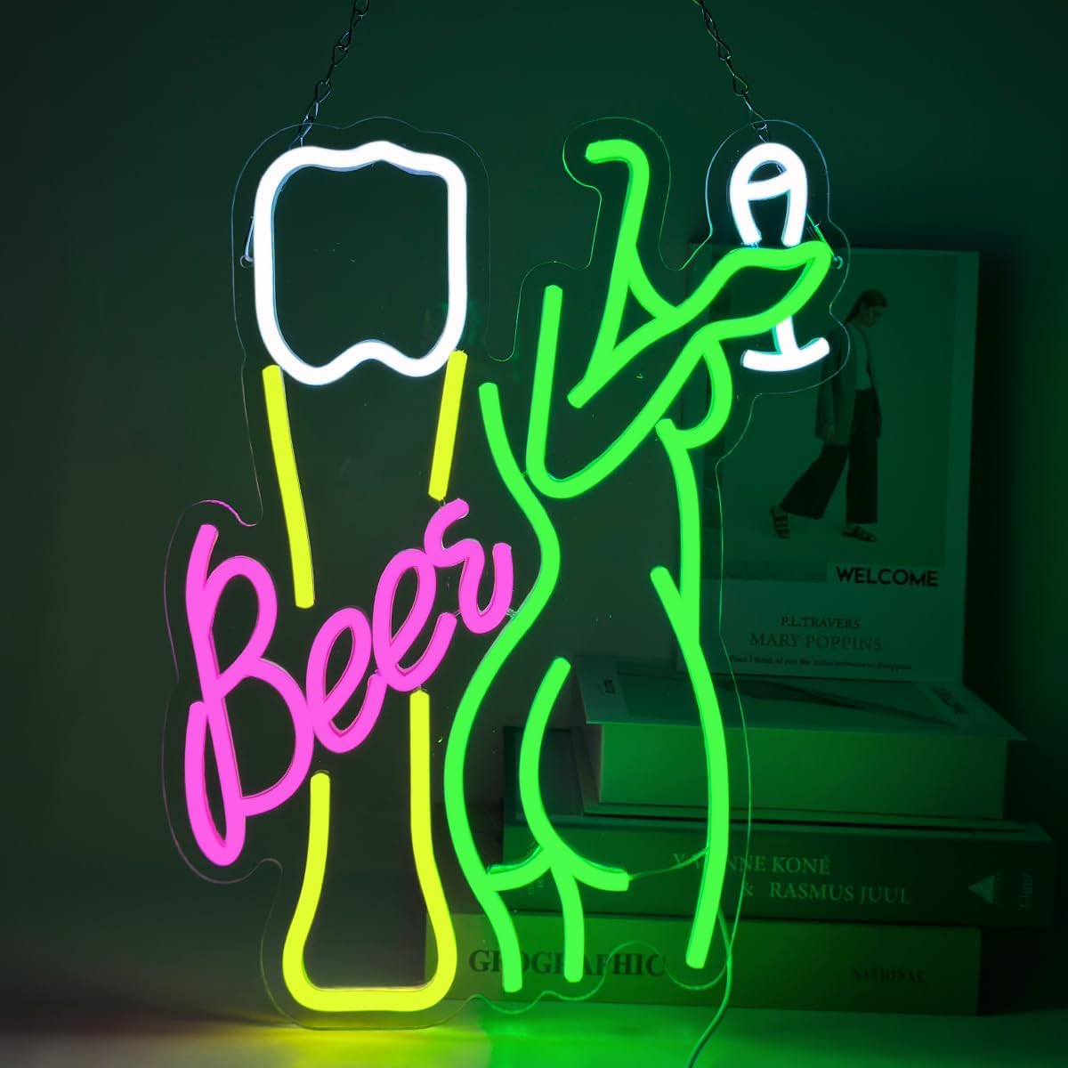لافتة نيون على شكل زجاجة بيرة، - مراجعة Wine Beer Store وسعره